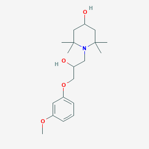 molecular formula C19H31NO4 B2557586 1-(2-羟基-3-(3-甲氧基苯氧基)丙基)-2,2,6,6-四甲基哌啶-4-醇 CAS No. 342779-47-9