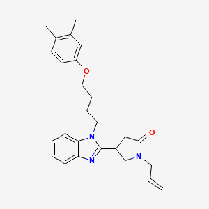 4-[1-[4-(3,4-Dimethylphenoxy)butyl]benzimidazol-2-yl]-1-prop-2-enylpyrrolidin-2-one