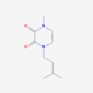 molecular formula C10H14N2O2 B2557595 1-Methyl-4-(3-methylbut-2-enyl)pyrazine-2,3-dione CAS No. 2415455-50-2