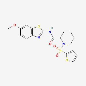 N-(6-methoxybenzo[d]thiazol-2-yl)-1-(thiophen-2-ylsulfonyl)piperidine-2-carboxamide
