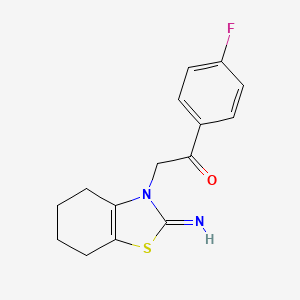 1-(4-fluorophenyl)-2-[2-imino-4,5,6,7-tetrahydro-1,3-benzothiazol-3(2H)-yl]-1-ethanone