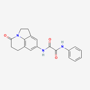 N1-(4-oxo-2,4,5,6-tetrahydro-1H-pyrrolo[3,2,1-ij]quinolin-8-yl)-N2-phenyloxalamide