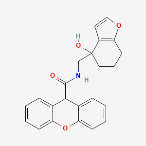molecular formula C23H21NO4 B2557608 N-((4-hydroxy-4,5,6,7-tetrahydrobenzofuran-4-yl)methyl)-9H-xanthene-9-carboxamide CAS No. 2310144-12-6