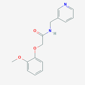molecular formula C15H16N2O3 B255761 2-(2-methoxyphenoxy)-N-(pyridin-3-ylmethyl)acetamide 
