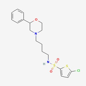 5-chloro-N-(4-(2-phenylmorpholino)butyl)thiophene-2-sulfonamide