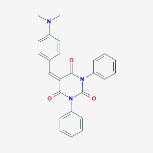 molecular formula C25H21N3O3 B255762 5-[4-(dimethylamino)benzylidene]-1,3-diphenyl-2,4,6(1H,3H,5H)-pyrimidinetrione 