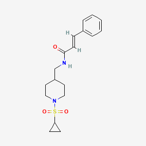 N-((1-(cyclopropylsulfonyl)piperidin-4-yl)methyl)cinnamamide