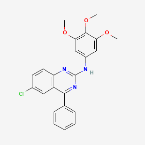 molecular formula C23H20ClN3O3 B2557625 6-氯-4-苯基-N-(3,4,5-三甲氧基苯基)喹唑啉-2-胺 CAS No. 312604-41-4