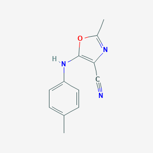 molecular formula C12H11N3O B255763 2-Methyl-5-[(4-methylphenyl)amino]-1,3-oxazole-4-carbonitrile 