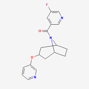(5-fluoropyridin-3-yl)((1R,5S)-3-(pyridin-3-yloxy)-8-azabicyclo[3.2.1]octan-8-yl)methanone