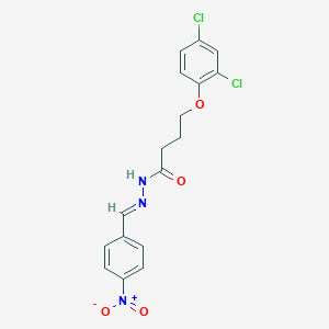 molecular formula C17H15Cl2N3O4 B255764 4-(2,4-dichlorophenoxy)-N'-(4-nitrobenzylidene)butanohydrazide 