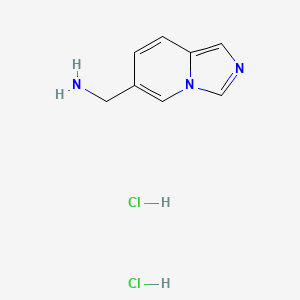 molecular formula C8H11Cl2N3 B2557641 Imidazo[1,5-a]pyridin-6-ylmethanamine dihydrochloride CAS No. 2193061-77-5