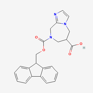 molecular formula C23H21N3O4 B2557647 8-(9H-フルオレン-9-イルメトキシカルボニル)-5,6,7,9-テトラヒドロイミダゾ[1,2-a][1,4]ジアゼピン-6-カルボン酸 CAS No. 2260930-84-3