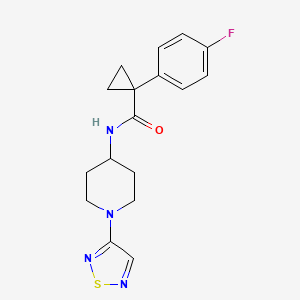 molecular formula C17H19FN4OS B2557659 N-(1-(1,2,5-thiadiazol-3-yl)piperidin-4-yl)-1-(4-fluorophenyl)cyclopropanecarboxamide CAS No. 2034519-11-2