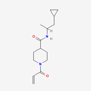 molecular formula C15H24N2O2 B2557661 N-(1-Cyclopropylpropan-2-yl)-1-prop-2-enoylpiperidine-4-carboxamide CAS No. 2361760-81-6