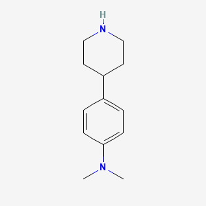 molecular formula C13H20N2 B2557667 N,N-二甲基-4-(哌啶-4-基)苯胺 CAS No. 120784-21-6