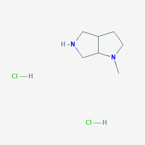 molecular formula C7H16Cl2N2 B2557668 1-Methyl-hexahydropyrrolo[3,4-B]pyrrole dihydrochloride CAS No. 1197193-27-3