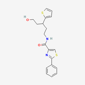 N-(5-hydroxy-3-(thiophen-2-yl)pentyl)-2-phenylthiazole-4-carboxamide