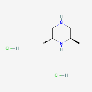 molecular formula C6H16Cl2N2 B2557675 (2R,6R)-2,6-Dimethylpiperazine dihydrochloride CAS No. 162240-93-9; 55116-03-5