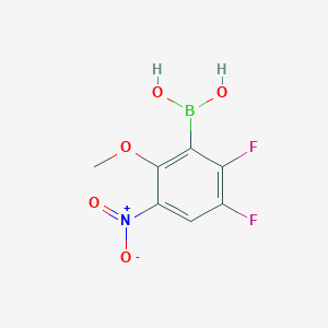 molecular formula C7H6BF2NO5 B2557677 (2,3-Difluoro-6-methoxy-5-nitrophenyl)boronic acid CAS No. 2377608-64-3