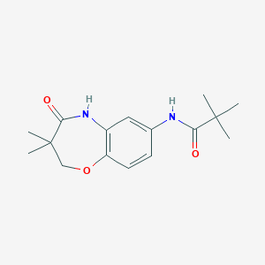 N-(3,3-dimethyl-4-oxo-2,3,4,5-tetrahydrobenzo[b][1,4]oxazepin-7-yl)pivalamide