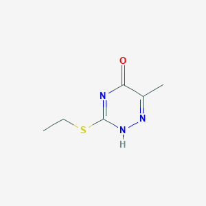 molecular formula C6H9N3OS B255768 3-ethylsulfanyl-6-methyl-2H-1,2,4-triazin-5-one 