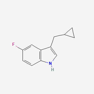 molecular formula C12H12FN B2557699 3-(环丙基甲基)-5-氟-1H-吲哚 CAS No. 1779134-41-6