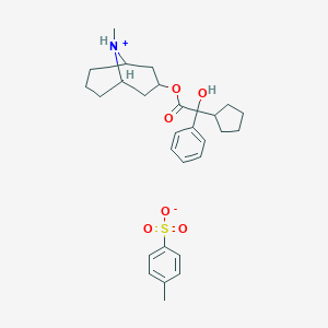 molecular formula C29H39NO6S B025577 9-Methyl-3-alpha-granatanyl phenylcyclopentylglycolate-p-toluene-sulfonate CAS No. 101710-84-3