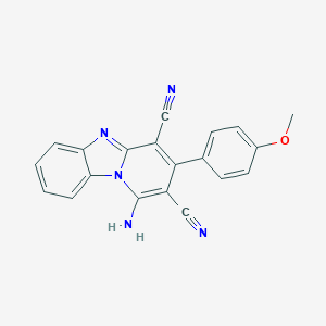 molecular formula C20H13N5O B255770 1-Amino-3-(4-methoxyphenyl)pyrido[1,2-a]benzimidazole-2,4-dicarbonitrile 