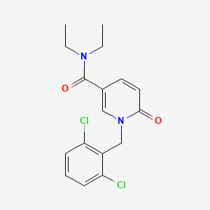 molecular formula C17H18Cl2N2O2 B2557704 1-(2,6-dichlorobenzyl)-N,N-diethyl-6-oxo-1,6-dihydro-3-pyridinecarboxamide CAS No. 339008-70-7