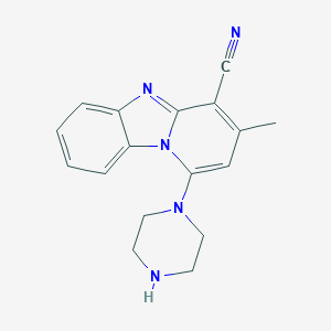molecular formula C17H17N5 B255771 3-Methyl-1-piperazin-1-ylpyrido[1,2-a]benzimidazole-4-carbonitrile 