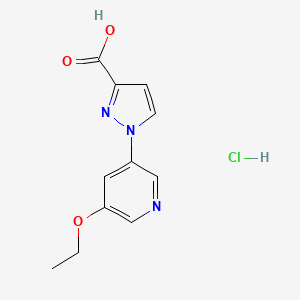 1-(5-Ethoxypyridin-3-yl)-1H-pyrazole-3-carboxylic acid hydrochloride