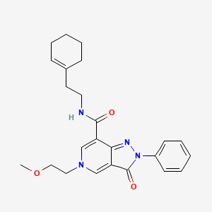 N-(2-cyclohex-1-en-1-ylethyl)-5-(2-methoxyethyl)-3-oxo-2-phenyl-3,5-dihydro-2H-pyrazolo[4,3-c]pyridine-7-carboxamide