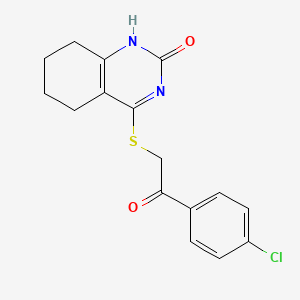 4-((2-(4-chlorophenyl)-2-oxoethyl)thio)-5,6,7,8-tetrahydroquinazolin-2(1H)-one