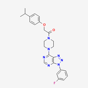 1-(4-(3-(3-fluorophenyl)-3H-[1,2,3]triazolo[4,5-d]pyrimidin-7-yl)piperazin-1-yl)-2-(4-isopropylphenoxy)ethanone