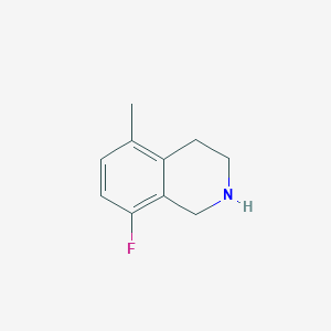 molecular formula C10H12FN B2557749 8-氟-5-甲基-1,2,3,4-四氢异喹啉 CAS No. 1697990-58-1