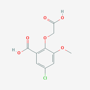 molecular formula C10H9ClO6 B2557753 2-(Carboxymethoxy)-5-chloro-3-methoxybenzoic acid CAS No. 708292-68-6
