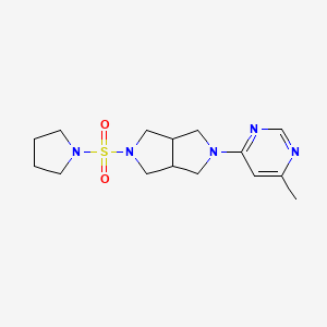 molecular formula C15H23N5O2S B2557755 4-Methyl-6-[5-(pyrrolidine-1-sulfonyl)-octahydropyrrolo[3,4-c]pyrrol-2-yl]pyrimidine CAS No. 2200544-32-5