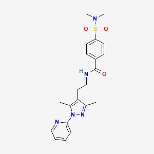 N-(2-(3,5-dimethyl-1-(pyridin-2-yl)-1H-pyrazol-4-yl)ethyl)-4-(N,N-dimethylsulfamoyl)benzamide