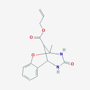 molecular formula C15H16N2O4 B2557758 allyl 2-methyl-4-oxo-3,4,5,6-tetrahydro-2H-2,6-methano-1,3,5-benzoxadiazocine-11-carboxylate CAS No. 1291835-83-0