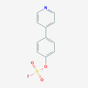 molecular formula C11H8FNO3S B2557759 4-(4-Fluorosulfonyloxyphenyl)pyridine CAS No. 2411296-01-8