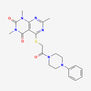 1,3,7-Trimethyl-5-[2-oxo-2-(4-phenylpiperazin-1-yl)ethyl]sulfanylpyrimido[4,5-d]pyrimidine-2,4-dione