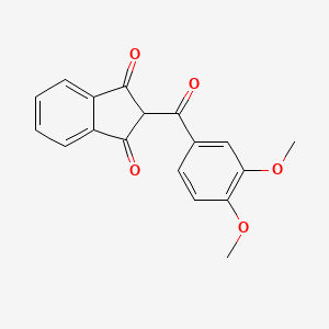 2-((3,4-Dimethoxyphenyl)carbonyl)indane-1,3-dione