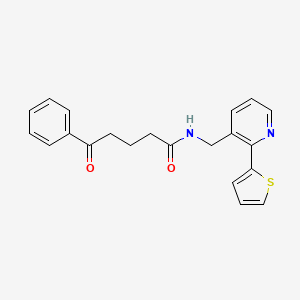 molecular formula C21H20N2O2S B2557779 5-氧代-5-苯基-N-((2-(噻吩-2-基)吡啶-3-基)甲基)戊酰胺 CAS No. 2034450-70-7