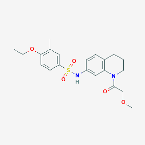 molecular formula C21H26N2O5S B2557783 4-ethoxy-N-(1-(2-methoxyacetyl)-1,2,3,4-tetrahydroquinolin-7-yl)-3-methylbenzenesulfonamide CAS No. 1170300-81-8