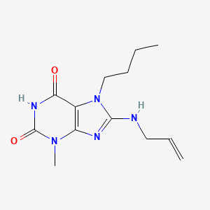 molecular formula C13H19N5O2 B2557787 7-Butyl-3-methyl-8-(prop-2-enylamino)purine-2,6-dione CAS No. 476480-78-1