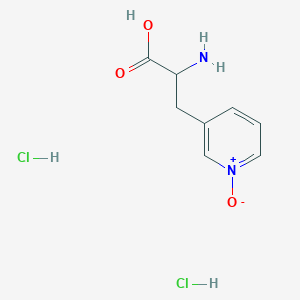 molecular formula C8H12Cl2N2O3 B2557790 2-Amino-3-(1-oxidopyridin-1-ium-3-yl)propanoic acid;dihydrochloride CAS No. 2375268-80-5