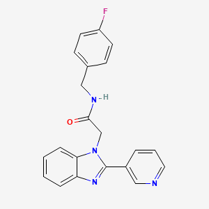 molecular formula C21H17FN4O B2557793 N-(4-fluorobenzyl)-2-(2-(pyridin-3-yl)-1H-benzo[d]imidazol-1-yl)acetamide CAS No. 1105210-03-4