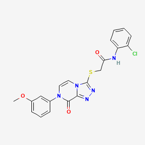 molecular formula C20H16ClN5O3S B2557797 N-(2-氯苯基)-2-((7-(3-甲氧基苯基)-8-氧代-7,8-二氢-[1,2,4]三唑并[4,3-a]嘧啶-3-基)硫代)乙酰胺 CAS No. 1243076-24-5