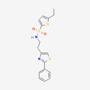 5-ethyl-N-[2-(2-phenyl-1,3-thiazol-4-yl)ethyl]thiophene-2-sulfonamide